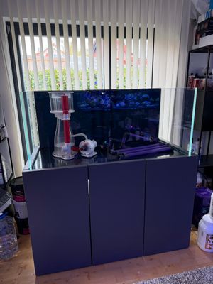 Nyos Opus Aquarium 440 Proline G2 grau gebraucht - mit neuem Filter und neuer Verrohung!