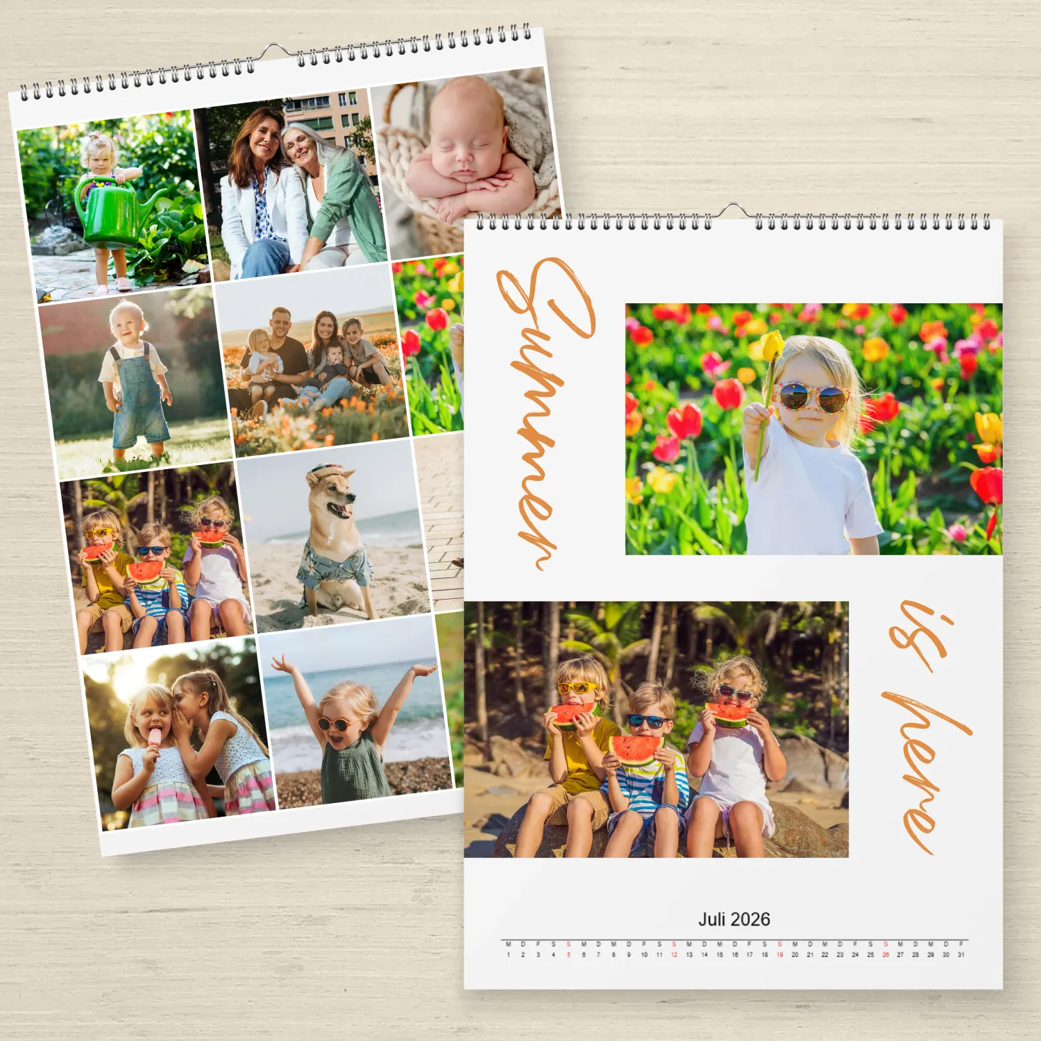 Fotokalender - Ægte fotografisk papir - med billeder