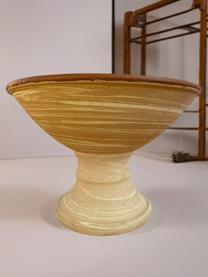 Handcrafted Terracotta Clay Pedestal Bowl