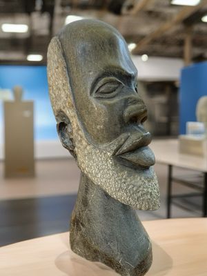 Stone Bust of a Bearded Elder