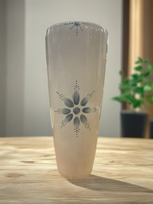 Hand-Painted Ceramic Vase by Viv – Minimalist Floral Motif