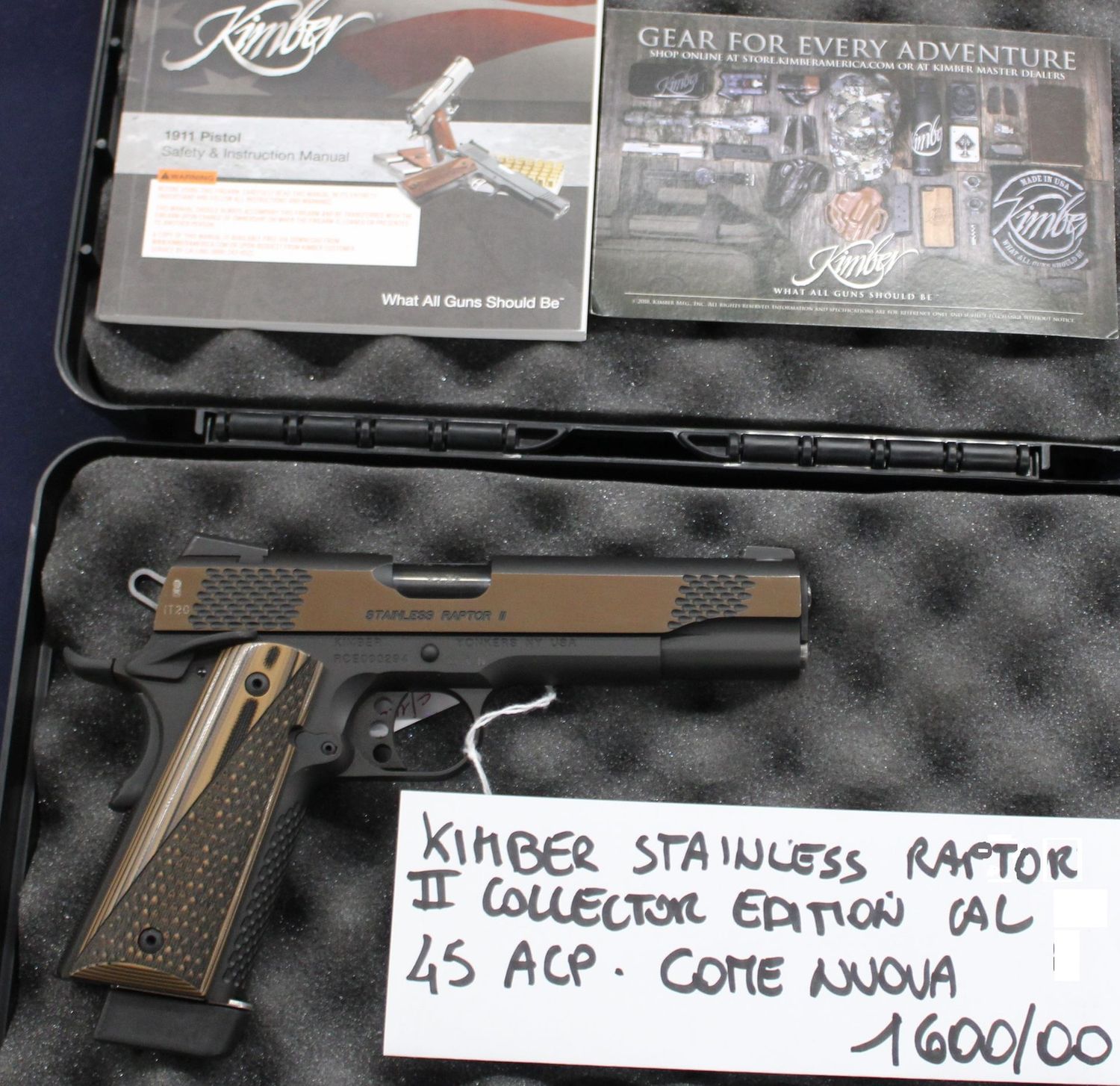 KIMBER STAINLESS RAPTOR II COLLECTOR EDITION CAL. 45 ACP  a 1600,00€