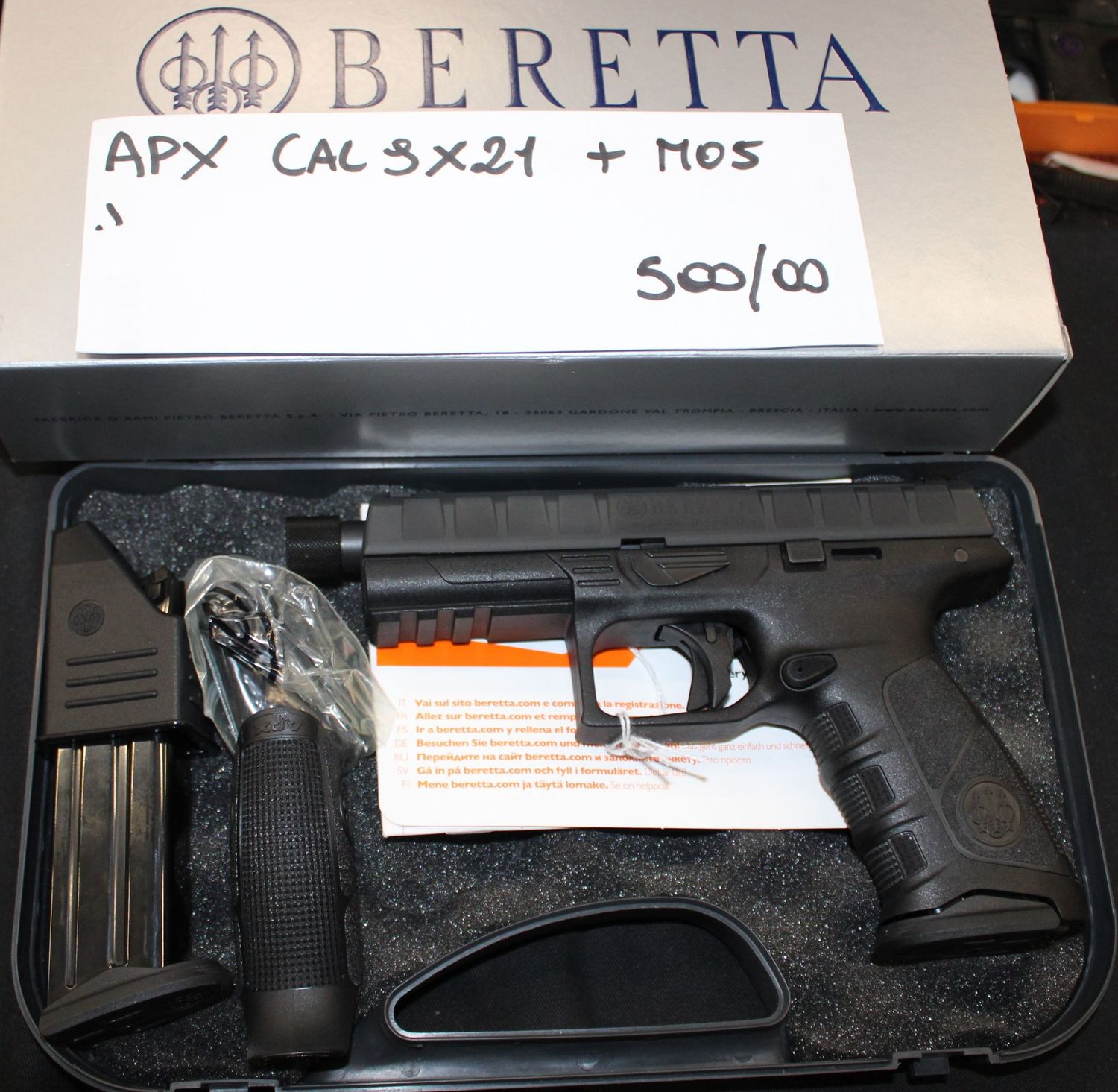 P.BERETTA MOD. APX CAL. 9X21 a 500,00€