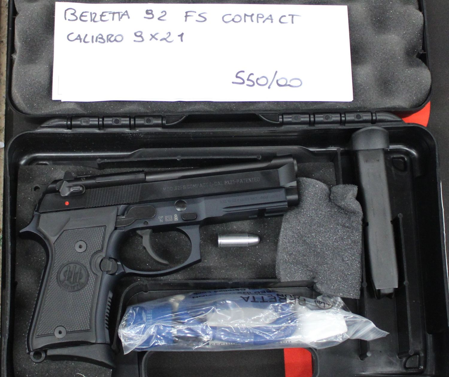BERETTA 92 FS COMPACT CAL 9X21 a  550,00€