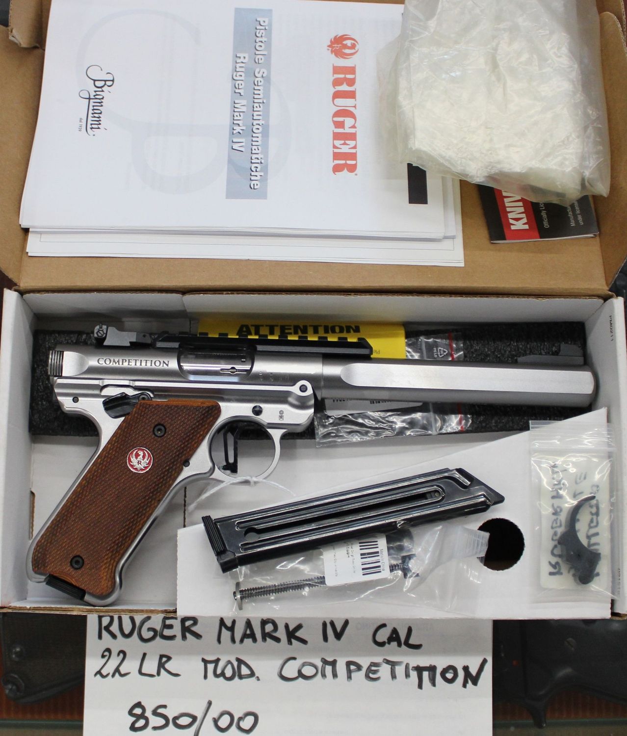 RUGER MARK IV CAL 22 l.r. a 850,00€