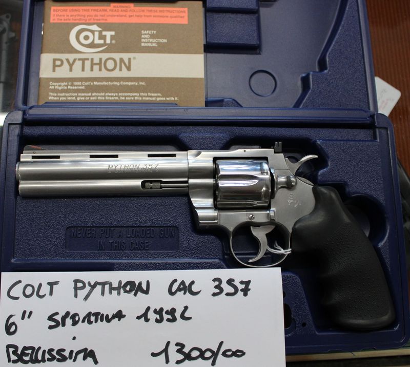 COLT PYTHON CAL. 357 MAG a 1300,00€ COLT PYTHON CAL. 357 MAG a 1300,00€