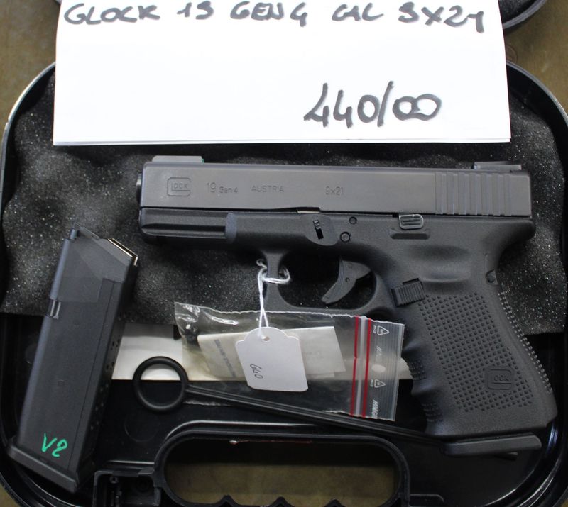 PISTOLE GLOCK 19 GEN 4 CAL 9X21 a 440,00€