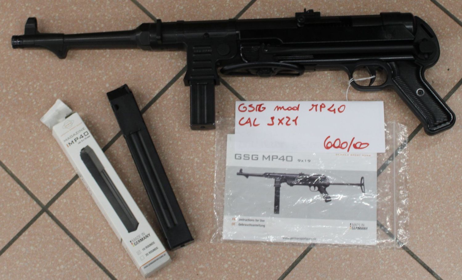 GSG MOD MP40 CAL 9X21 a 600,00€