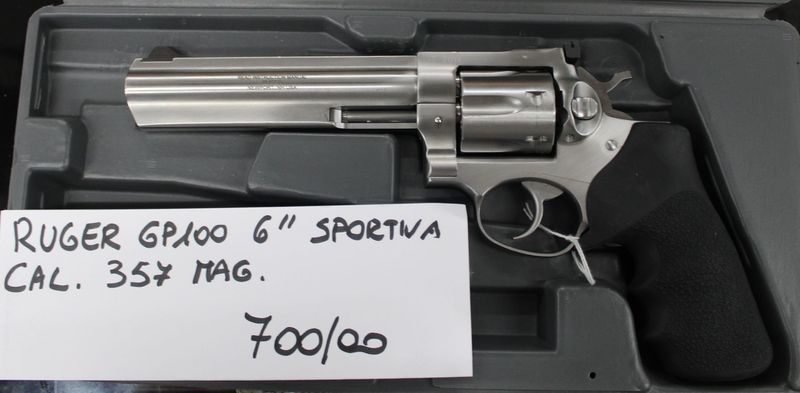 RUGER GP100 6 RUGER GP100 6" CAL. 357 MAG. a 700,00€