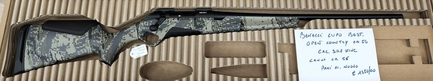 CARABINA OTT. GIREVOLE BENELLI LUPO BEST OPEN COUNTRY CAL. 308 WIN  a 1350,00€