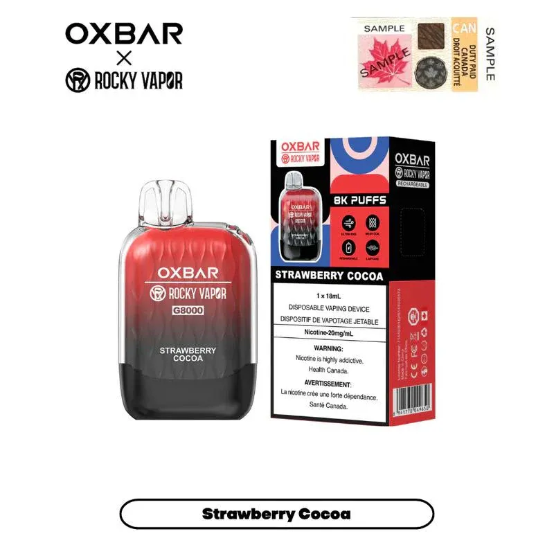 OXBAR G8000 STRAWBERRY COCOA DISPOSABLE VAPE (8000 PUFFs)