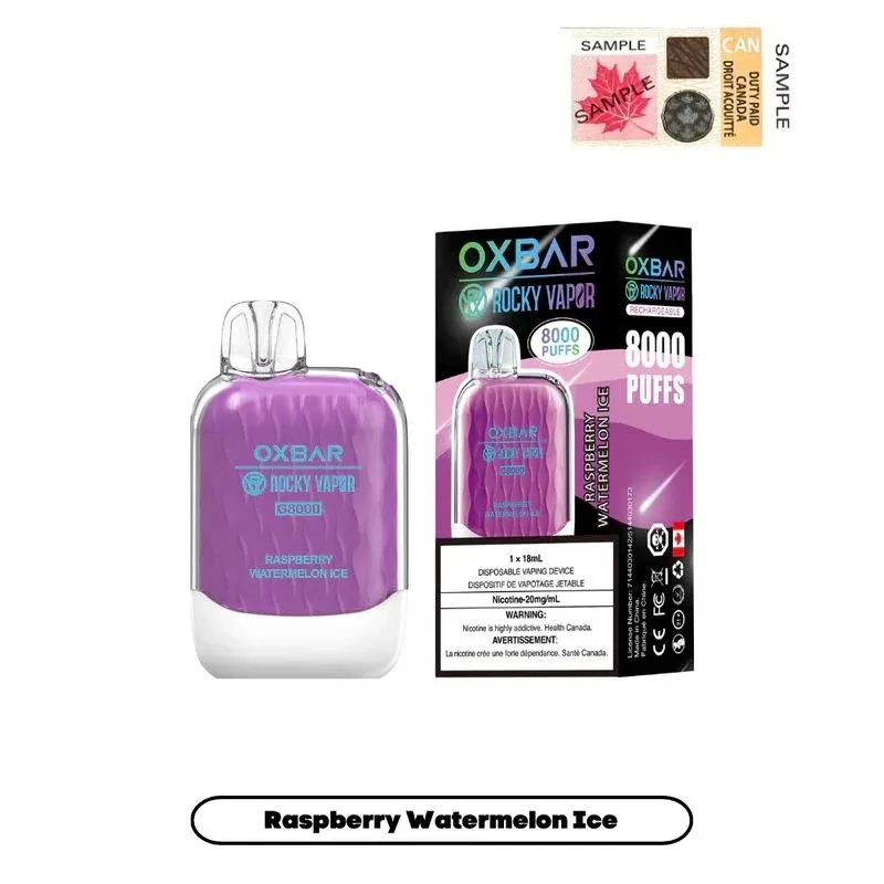 OXBAR G8000 RASPBERRY WATERMELON ICE DISPOSABLE VAPE (8000 PUFFs)