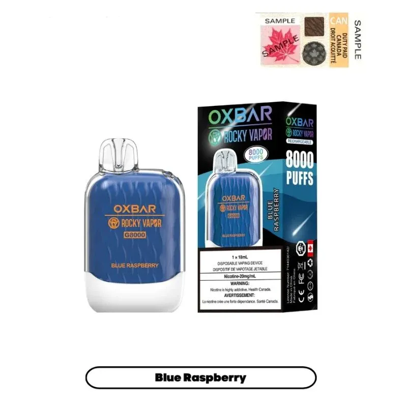 OXBAR G8000 BLUE RASPBERRY DISPOSABLE VAPE (8000 PUFFs)