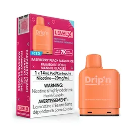 DRIP N LEVEL X RASPBERRY PEACH MANGO ICE