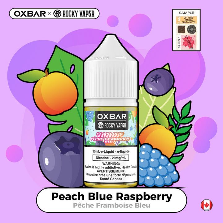Rocky Vapor Oxbar E-Liquids - Peach Blue Raspberry