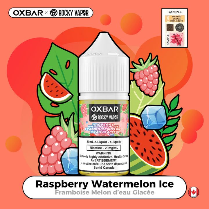 Rocky Vapor Oxbar E-Liquids - Raspberry Watermelon Ice
