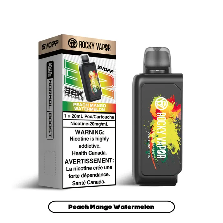 Rocky Vapor Svopp [Prefilled Pods] 32K - Peach Mango Watermelon