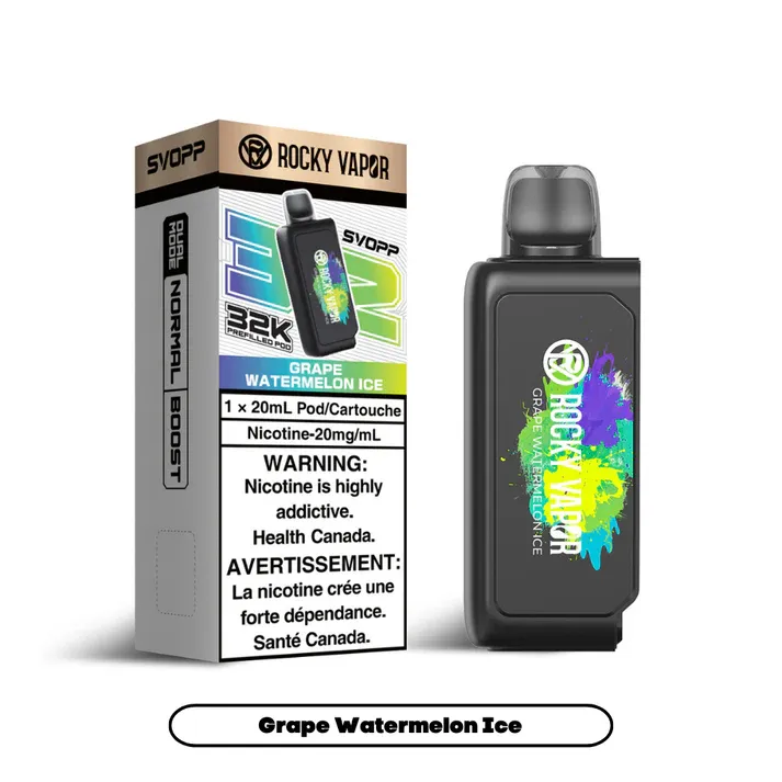 Rocky Vapor Svopp [Prefilled Pods] 32K - Grape Watermelon Ice