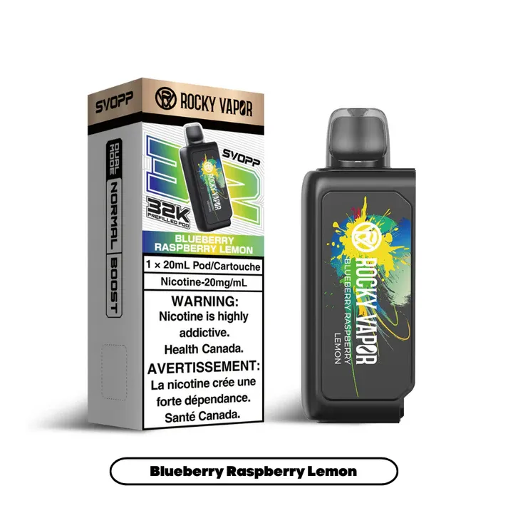 Rocky Vapor Svopp [Prefilled Pods] 32K - Blueberry Raspberry Lemon