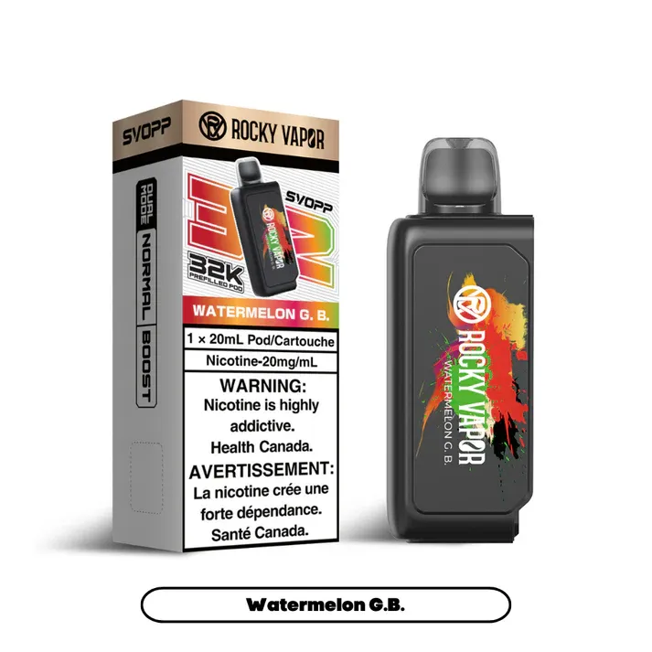 Rocky Vapor Svopp [Prefilled Pods] 32K - Watermelon G.B.
