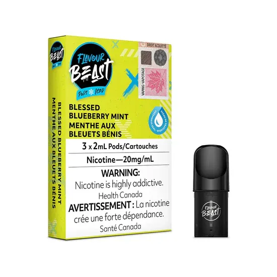 STLTH Compatible Flavour Beast Blessed Blueberry Mint Iced Vape Pods