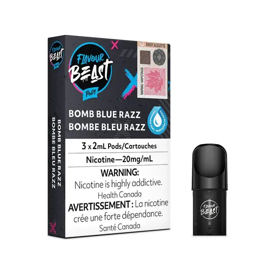 STLTH Compatible Flavour Beast Bomb Blue Razz Vape Pods