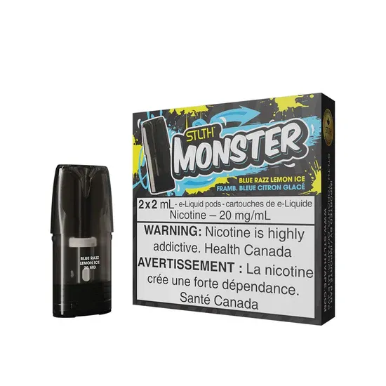 STLTH Monster Blue Razz Lemon Ice Vape Pods