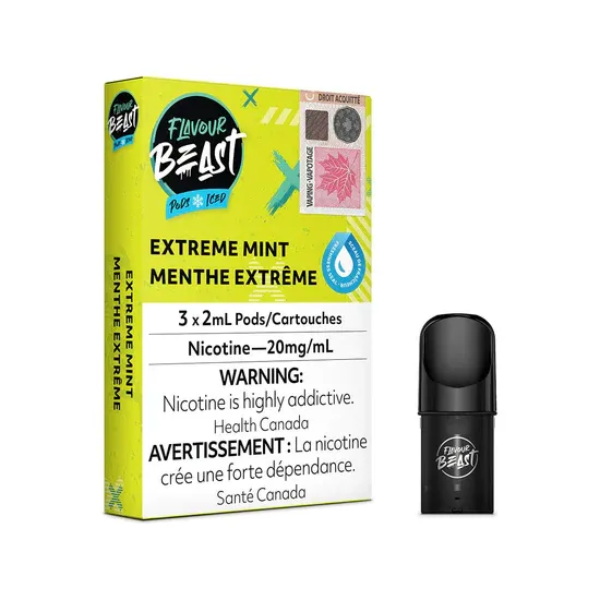 STLTH Compatible Flavour Beast Extreme Mint Iced Vape Pods