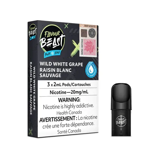 STLTH Compatible Flavour Beast Wild White Grape Iced Vape Pods