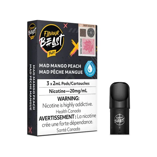 STLTH Compatible Flavour Beast Mad Mango Peach Vape Pods