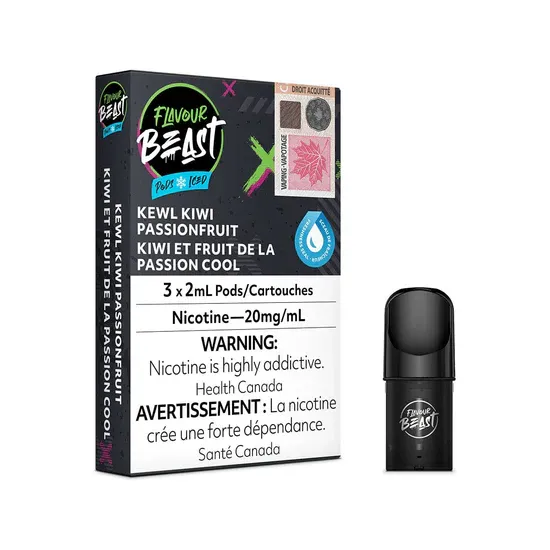 STLTH Compatible Flavour Beast Kewl Kiwi Passionfruit Iced Vape Pods