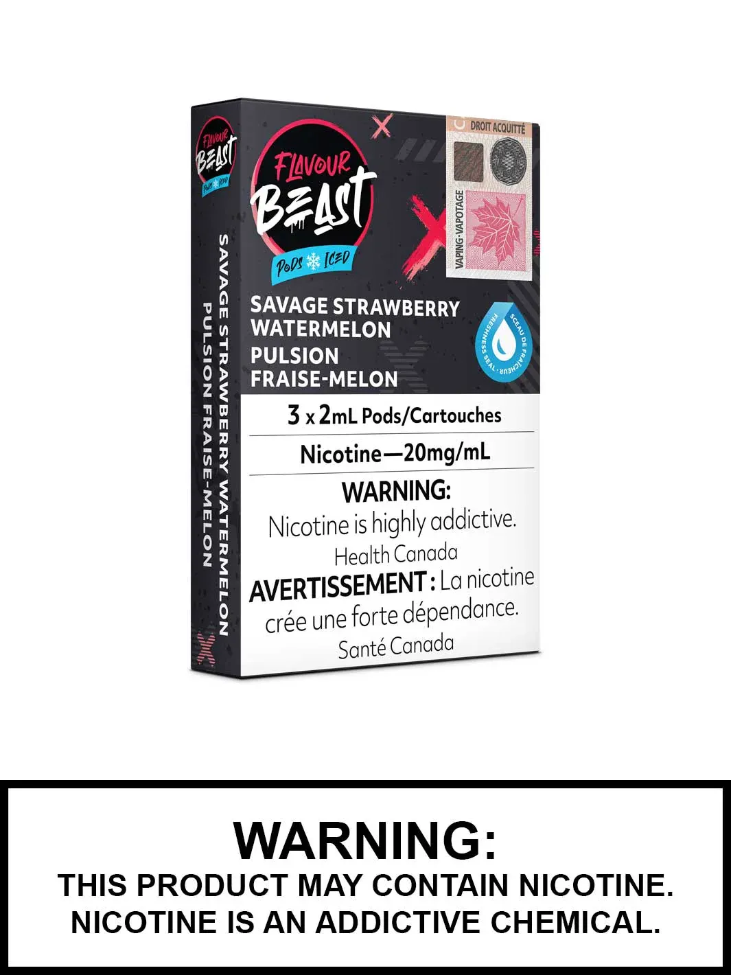 Savage Strawberry Watermelon Iced Flavour Beast Pods