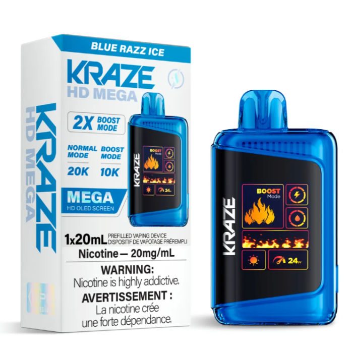 Kraze HD Mega - Blue Razz Ice