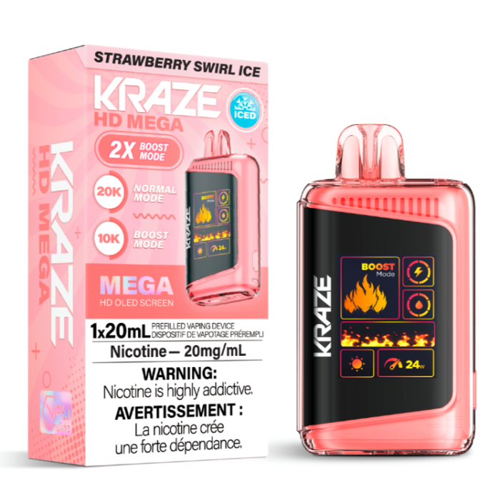 Kraze HD Mega - Strawberry Swirl Ice