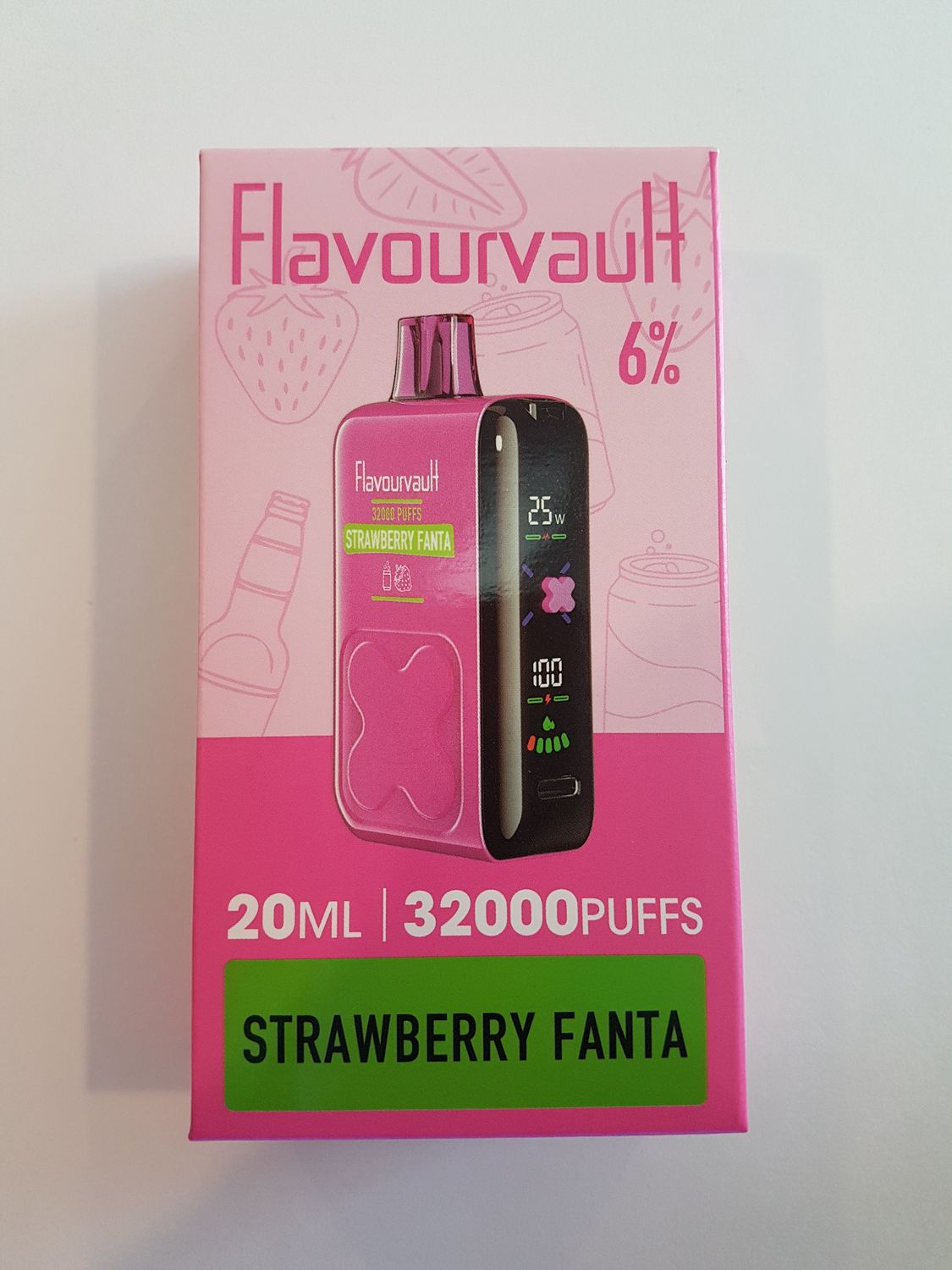FlavourVault 32k 6% Disposable - Strawberry Fanta