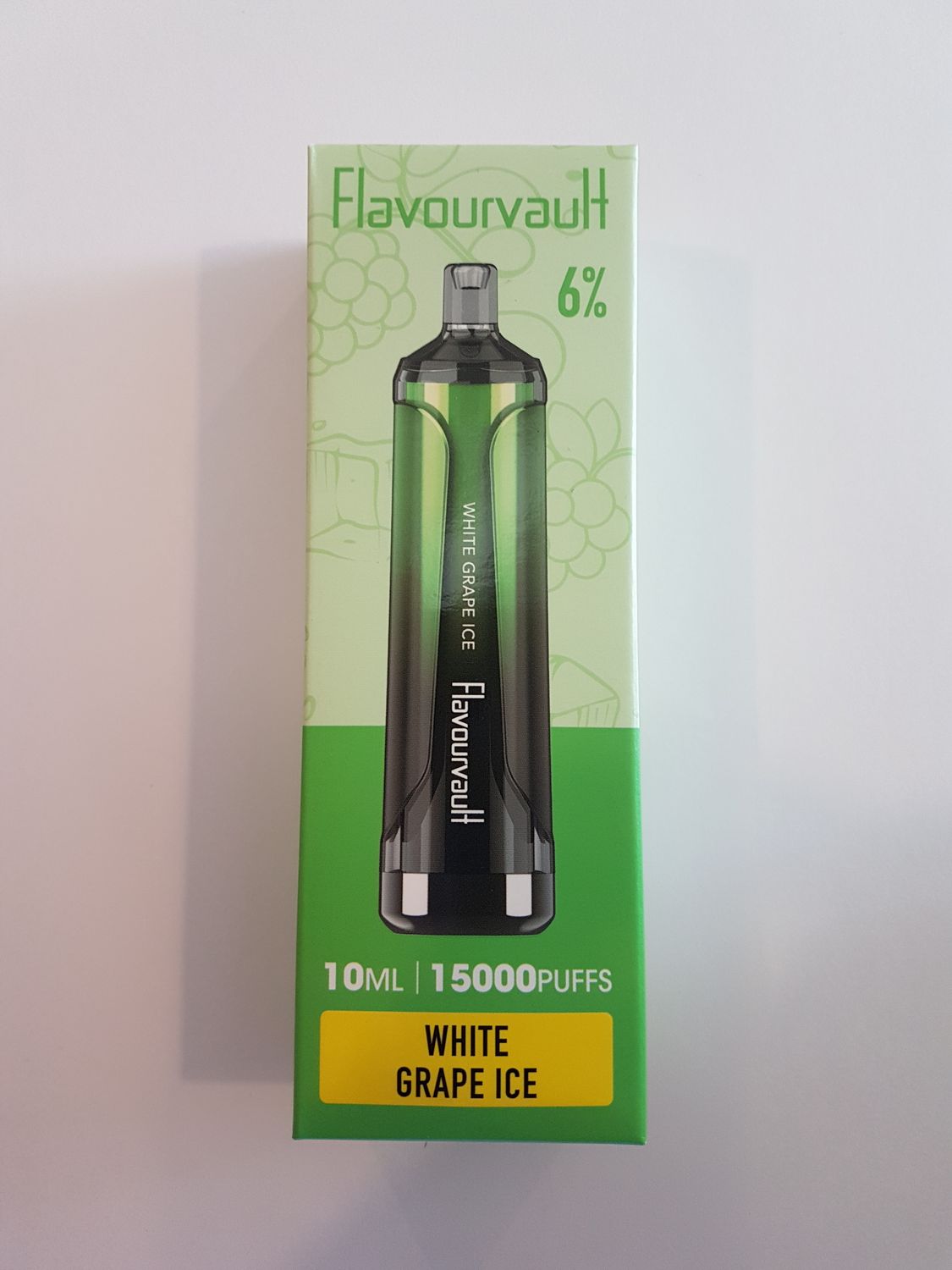 FlavourVault 15k 6% Disposable - White Grape Ice