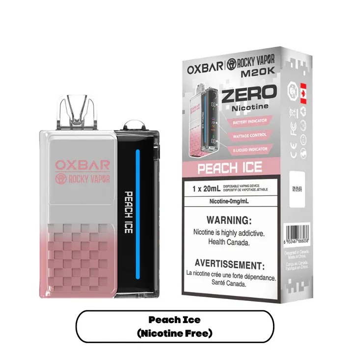 Rocky Vapor Oxbar M20K Nicotine Free - Peach Ice