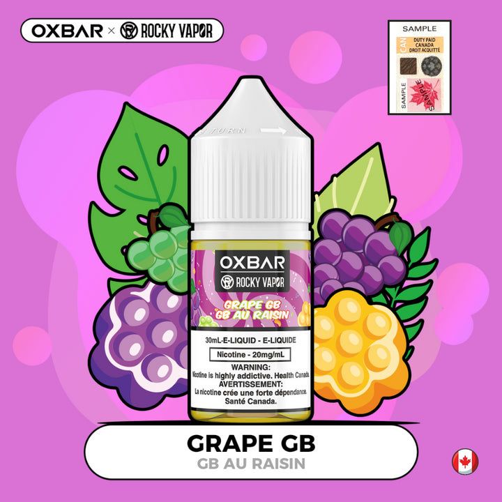 Rocky Vapor Oxbar E-Liquids - Grape G B