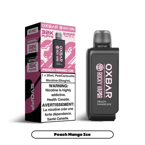 Svopp Rocky Vapor Oxbar [Prefilled Pods] 32K - Peach Mango Ice