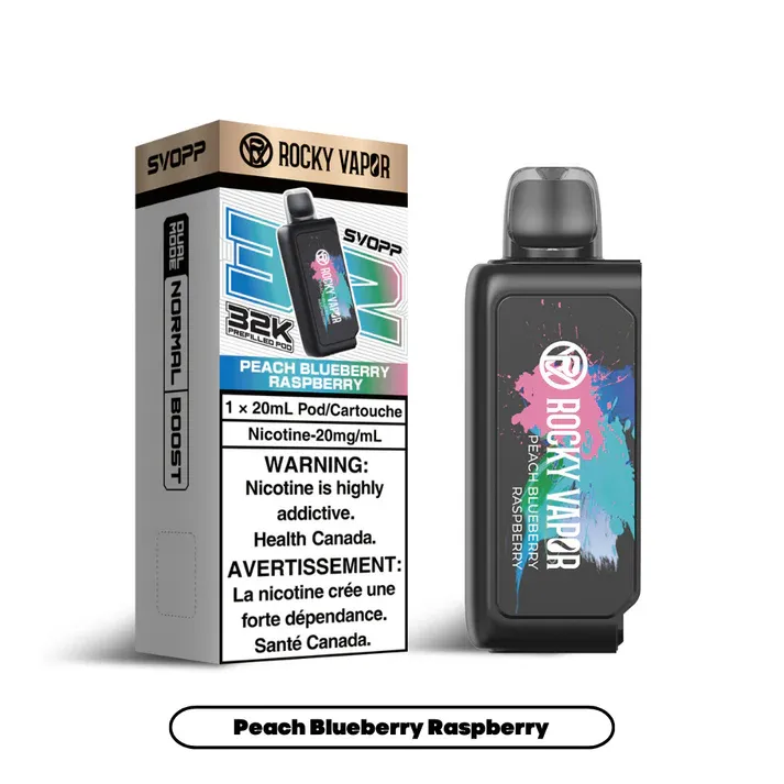 Rocky Vapor Svopp [Prefilled Pods] 32K - Peach Blueberry Raspberry