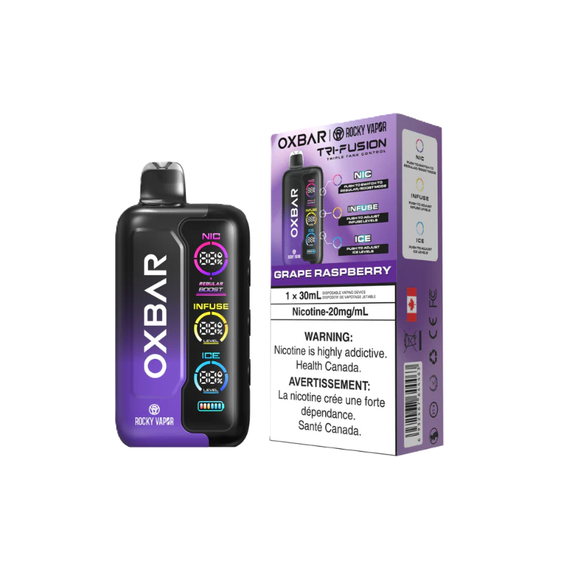 Rocky Vapor Oxbar Tri Fusion - Grape Raspberry