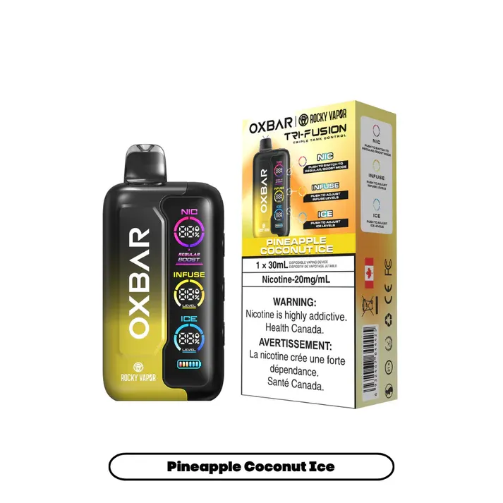 Rocky Vapor Oxbar Tri Fusion - Pineapple Coconut Ice