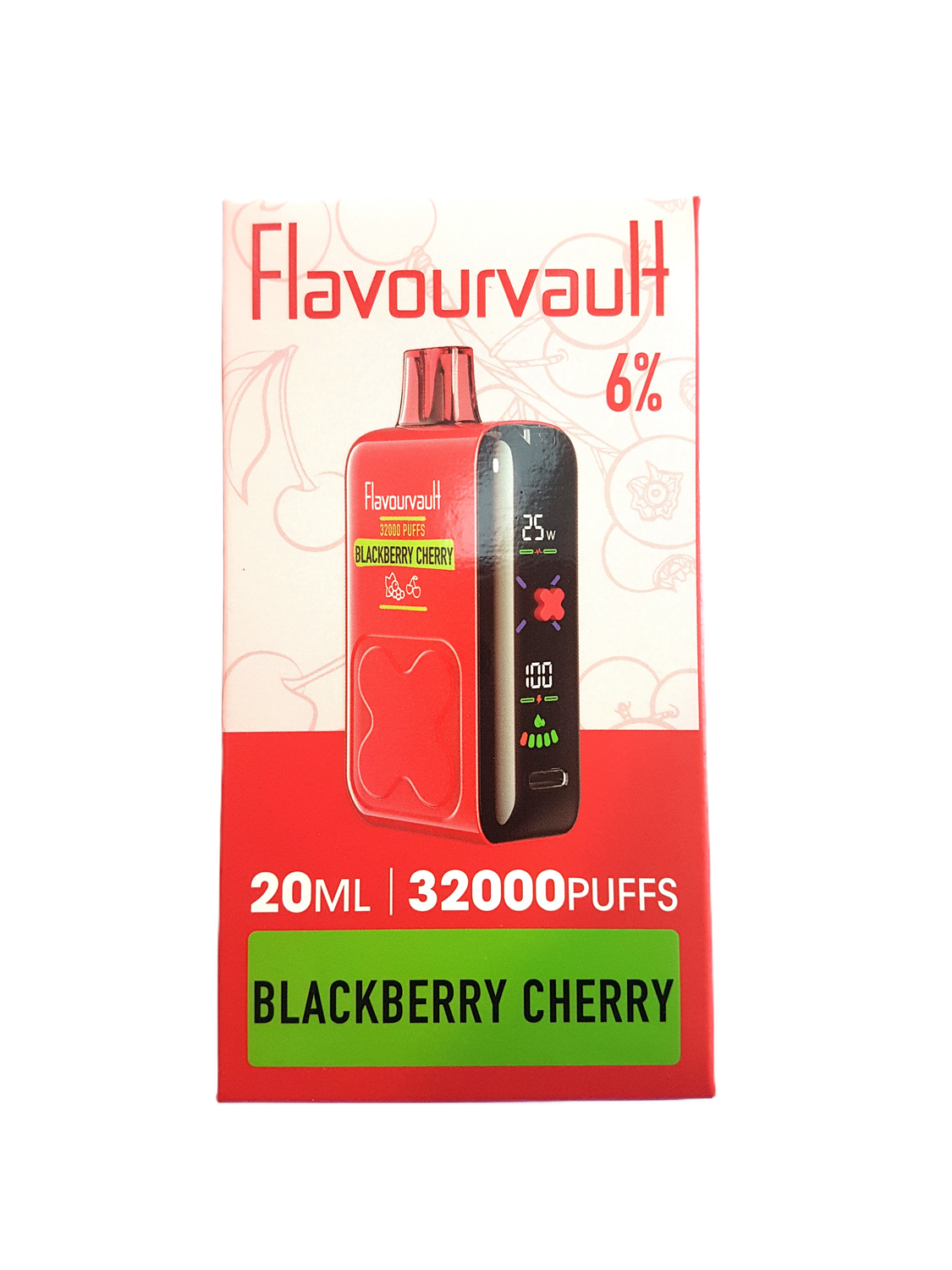 FlavourVault 32k 6% Disposable - Blackberry Cherry