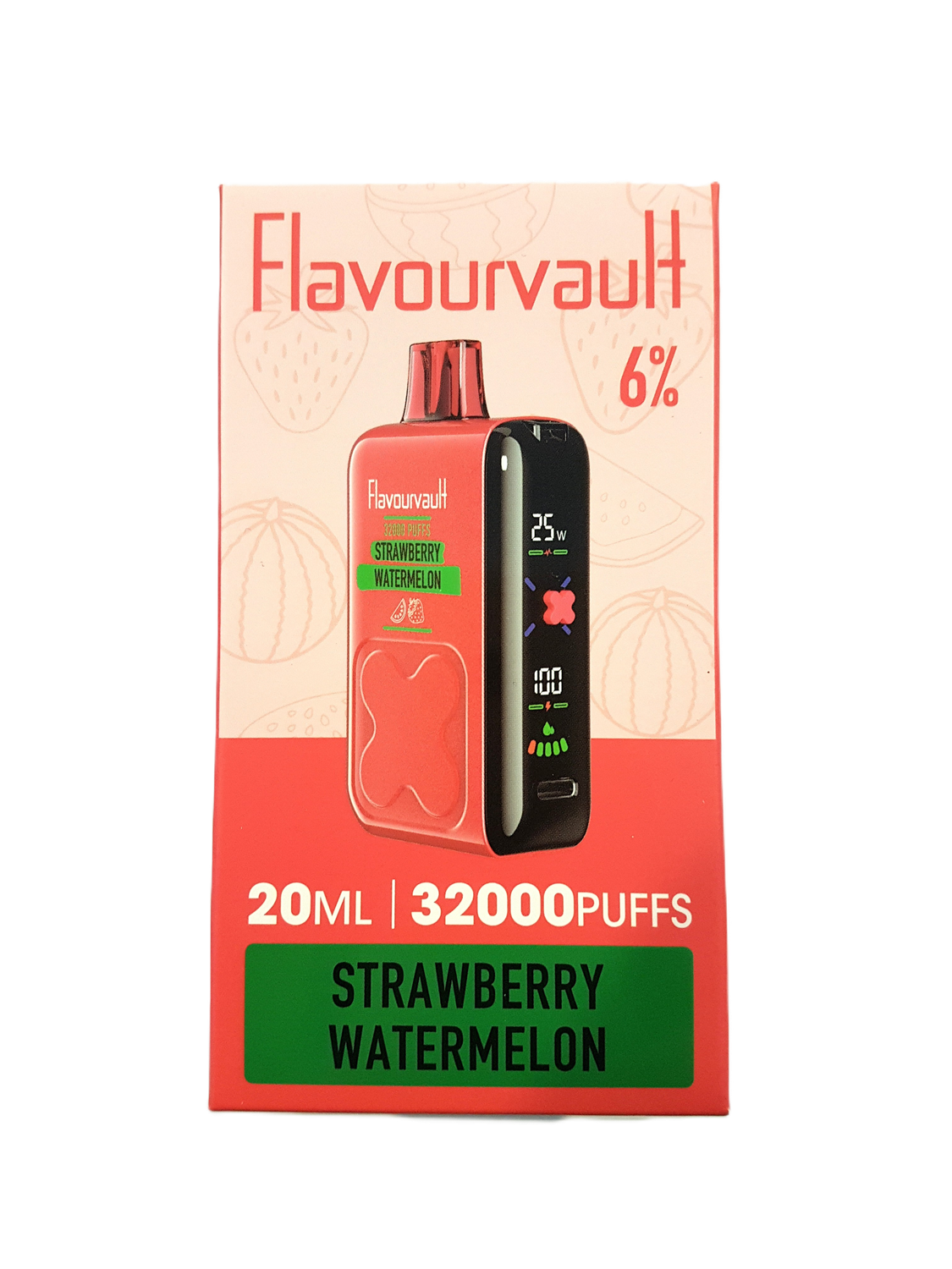FlavourVault 32k 6% Disposable - Strawberry Watermelon