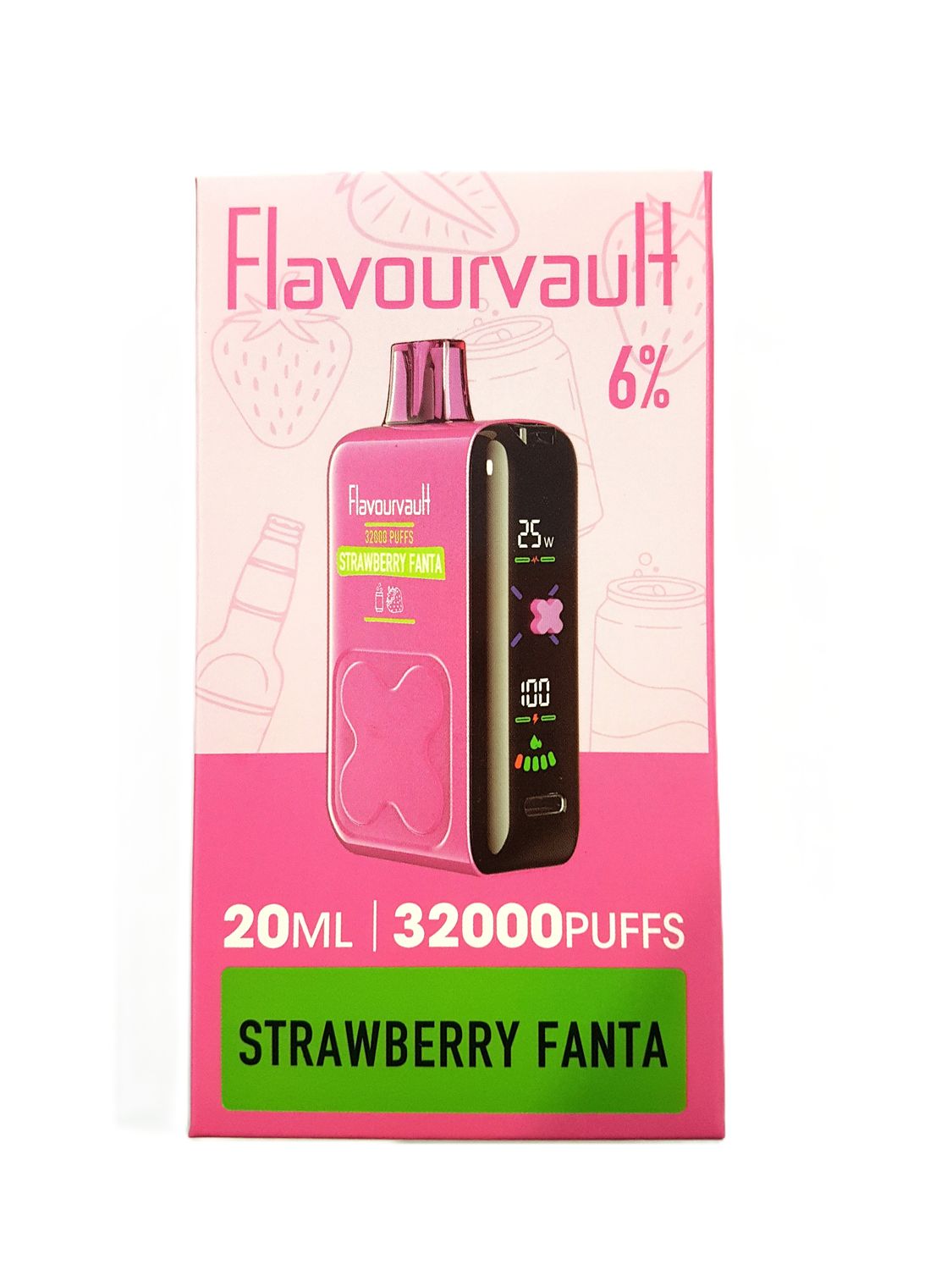 FlavourVault 32k 6% Disposable - Strawberry Fanta