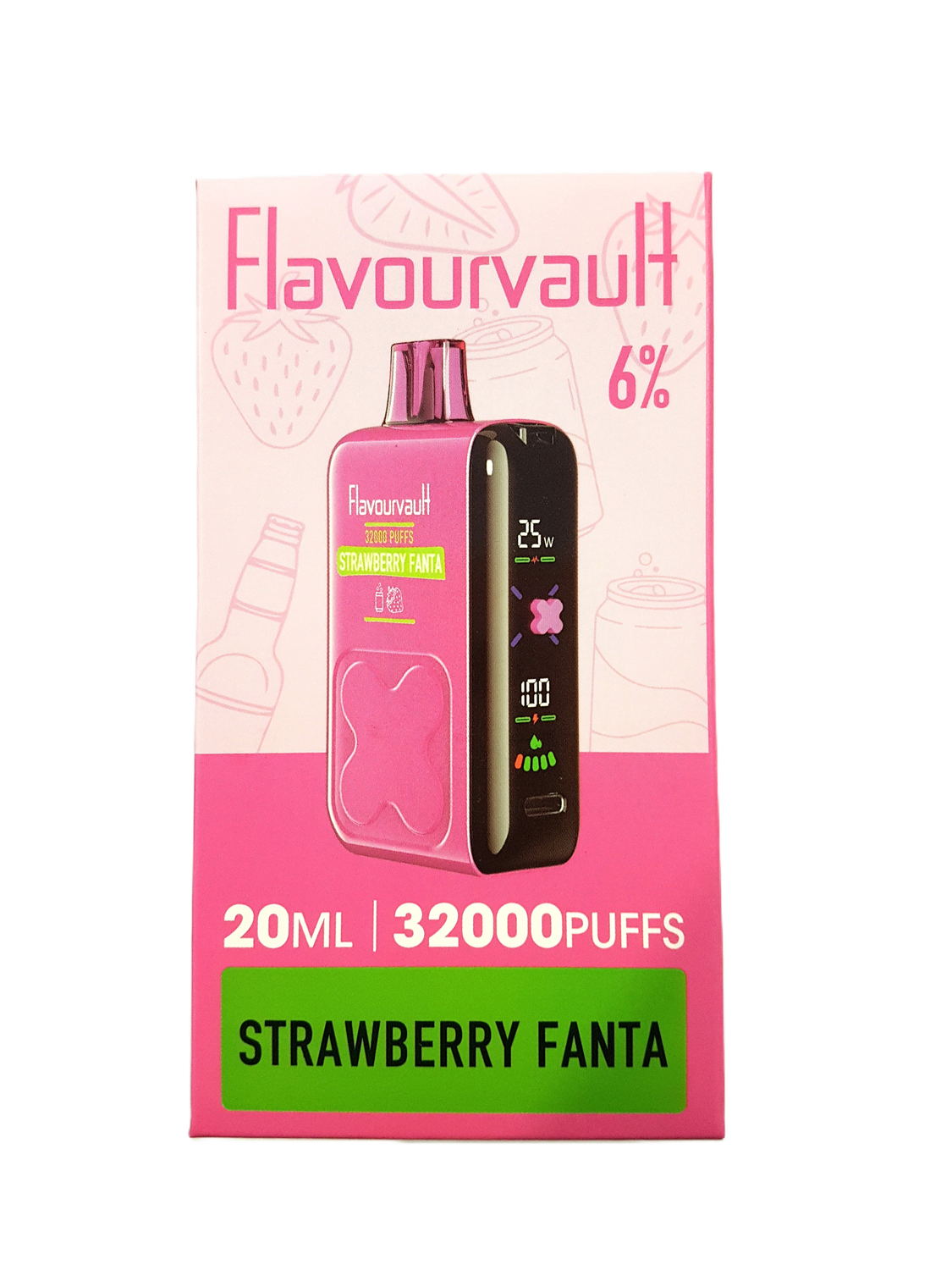 FlavourVault 32k 6% Disposable - Strawberry Fanta