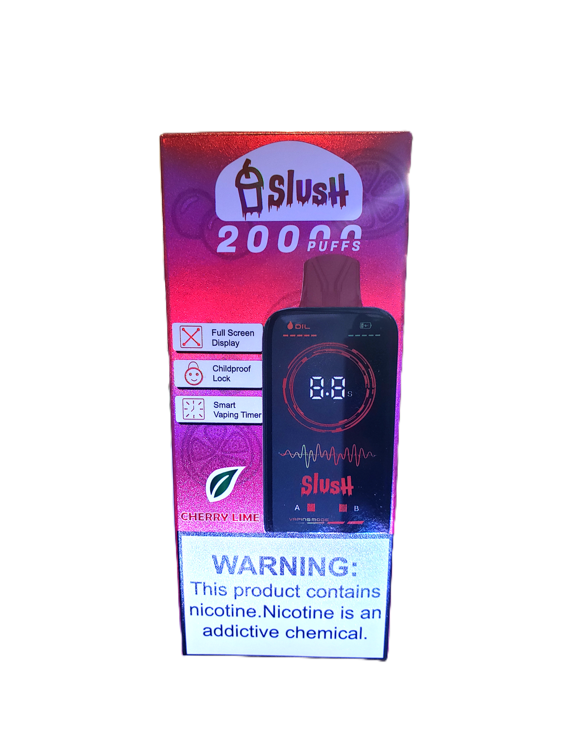 Slush 20k Puff, 5%-Nicotine Disposable Vape - Cherry Lime