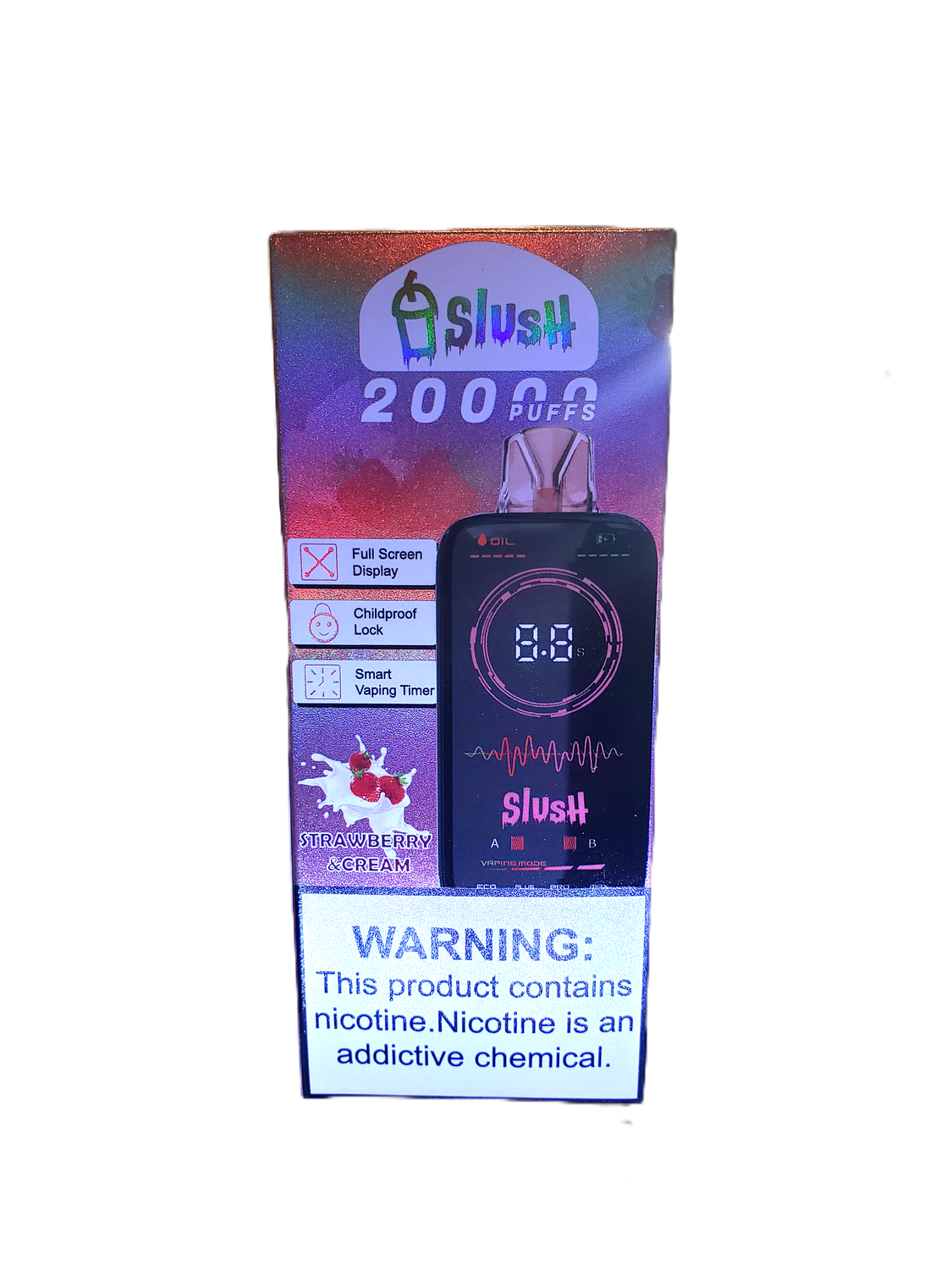 Slush 20k Puff, 5%-Nicotine Disposable Vape - Strawberry Cream