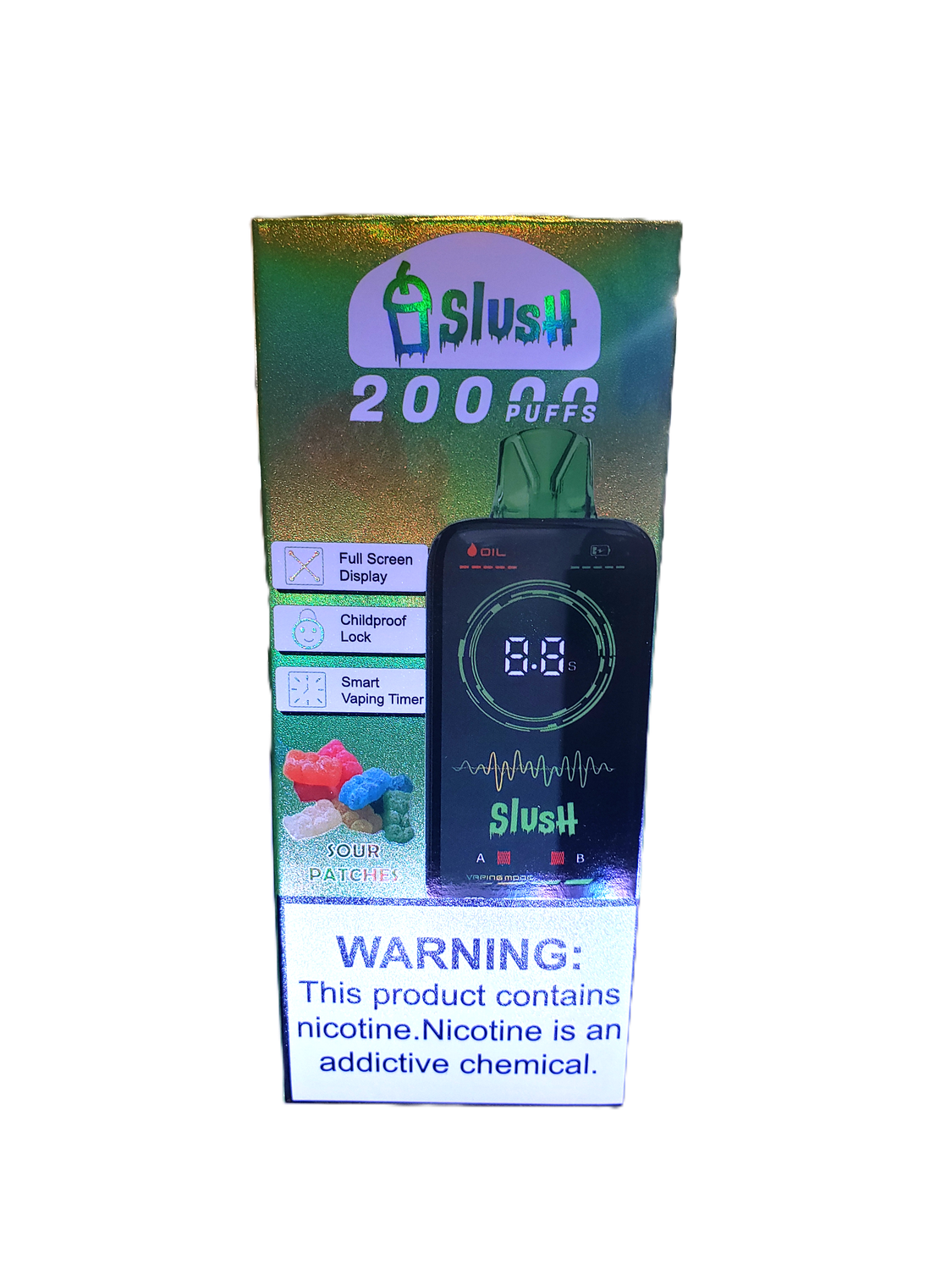 Slush 20k Puff, 5%-Nicotine Disposable Vape - Sour Patches