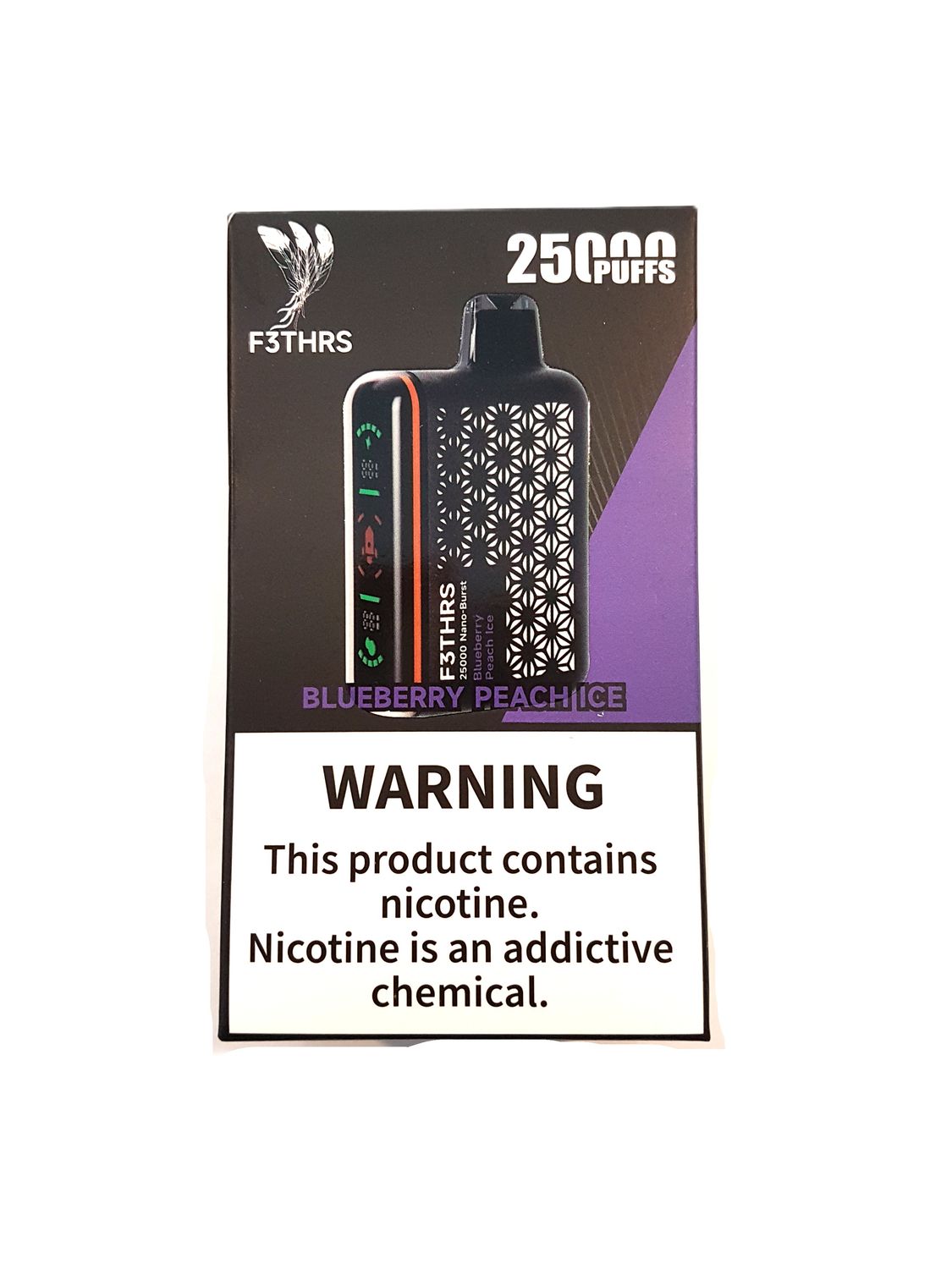 F3THRS - 25k Puff 5% (50mg) Disposable - Blueberry Peach Ice